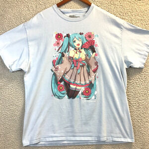 Hatsune Miku Shirt Adult XL Blue Graphic Tee